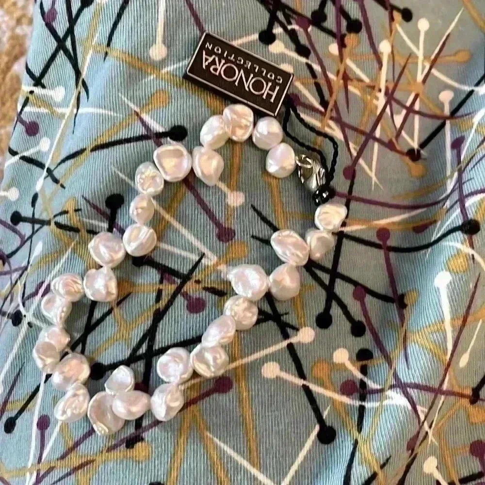 Honora collection freshwater pearl lobster claw bracelet NWT